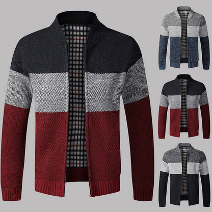 Cesare Versatile Zipper Cardigan Sweater