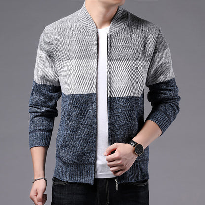 Cesare Versatile Zipper Cardigan Sweater