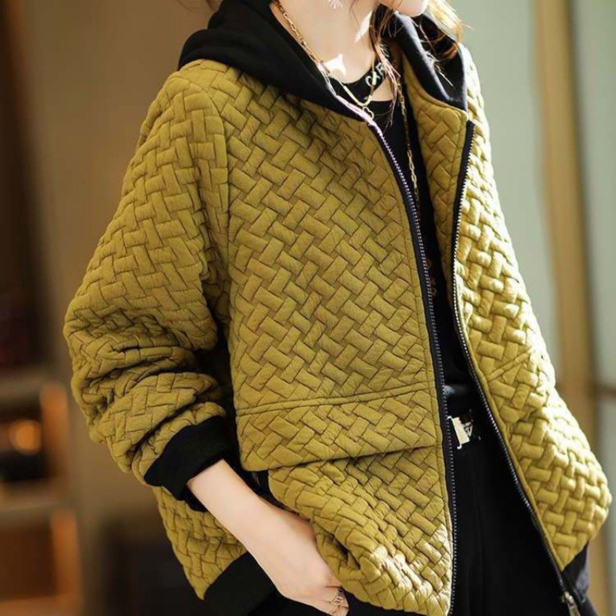 Tori Texture Hooded Jacket