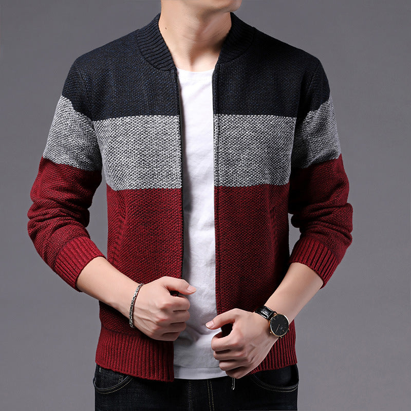 Cesare Versatile Zipper Cardigan Sweater