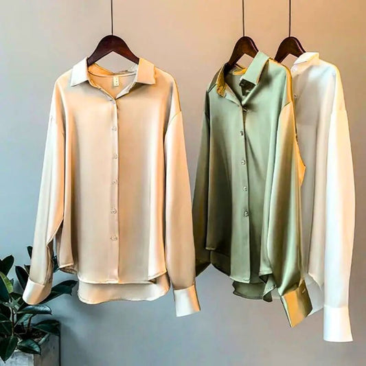 Chloe - Satin Long Sleeve Shirt