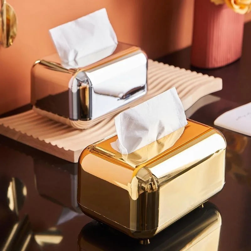 Golden & Silver Touch Tissue Box