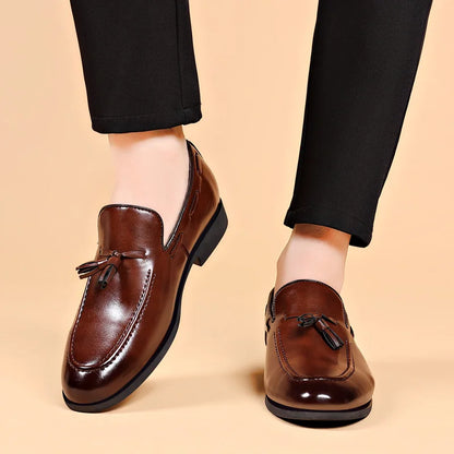 Diano Genuine Leather Tassel Loafers