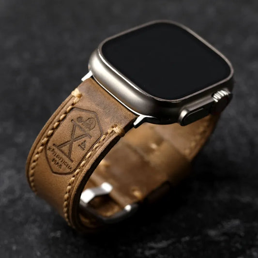 Heritage Carve Leather Watch Strap