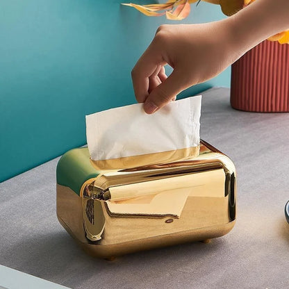 Golden & Silver Touch Tissue Box