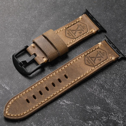 Heritage Carve Leather Watch Strap