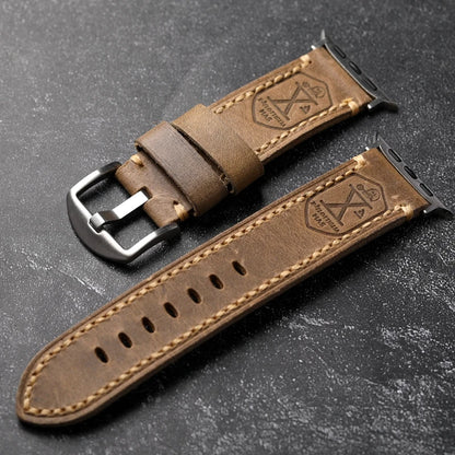 Heritage Carve Leather Watch Strap