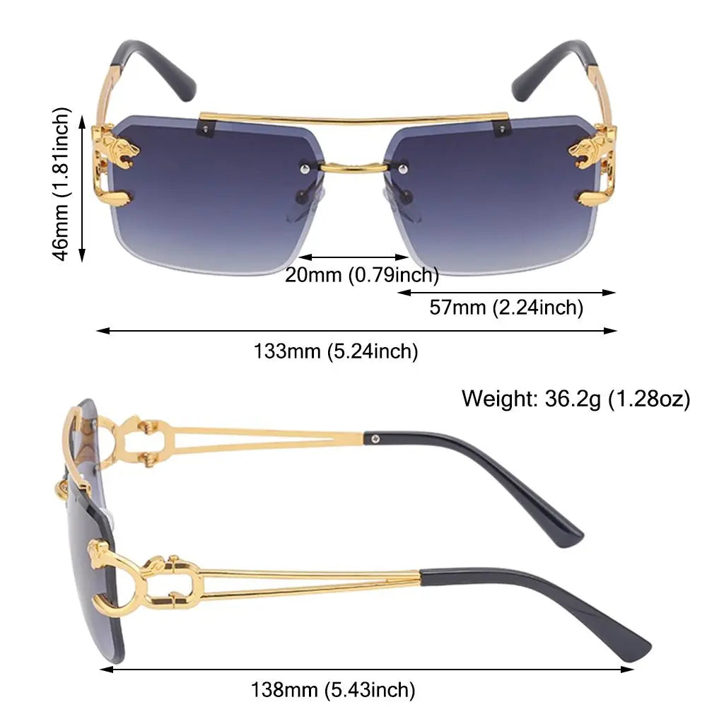 Retro Rimless Sunglasses