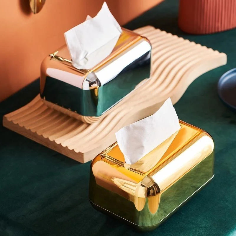 Golden & Silver Touch Tissue Box