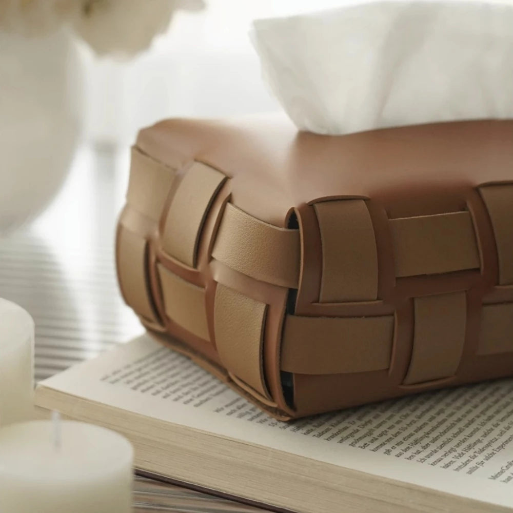 Artoni Leather Tissue Box