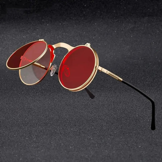 Vintage Steampunk Flip Sunglasses