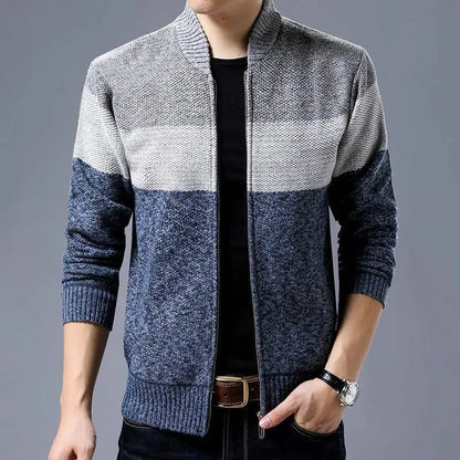 Cesare Versatile Zipper Cardigan Sweater