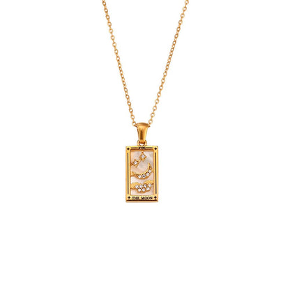 Colorful Gold Tarot Cards Necklaces